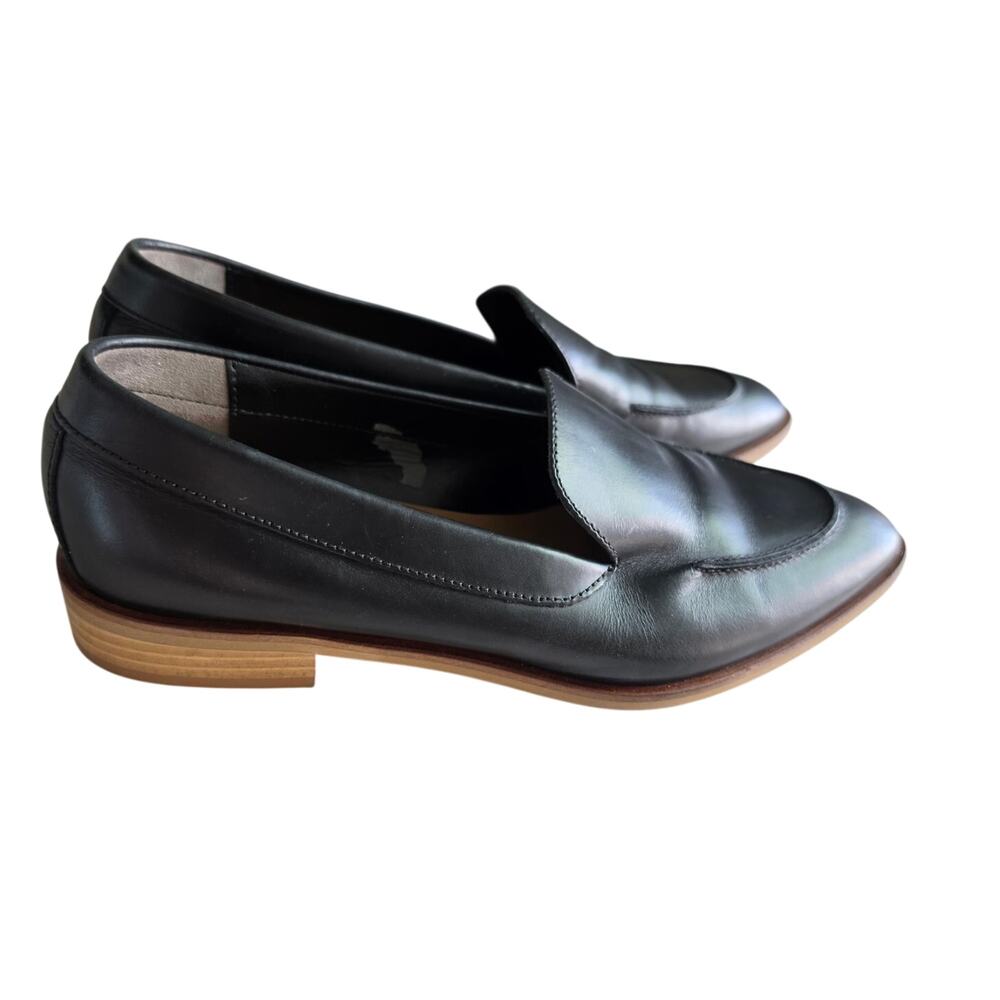 Everlane The Modern Loafer Black Leather Pointed Toe Size 9